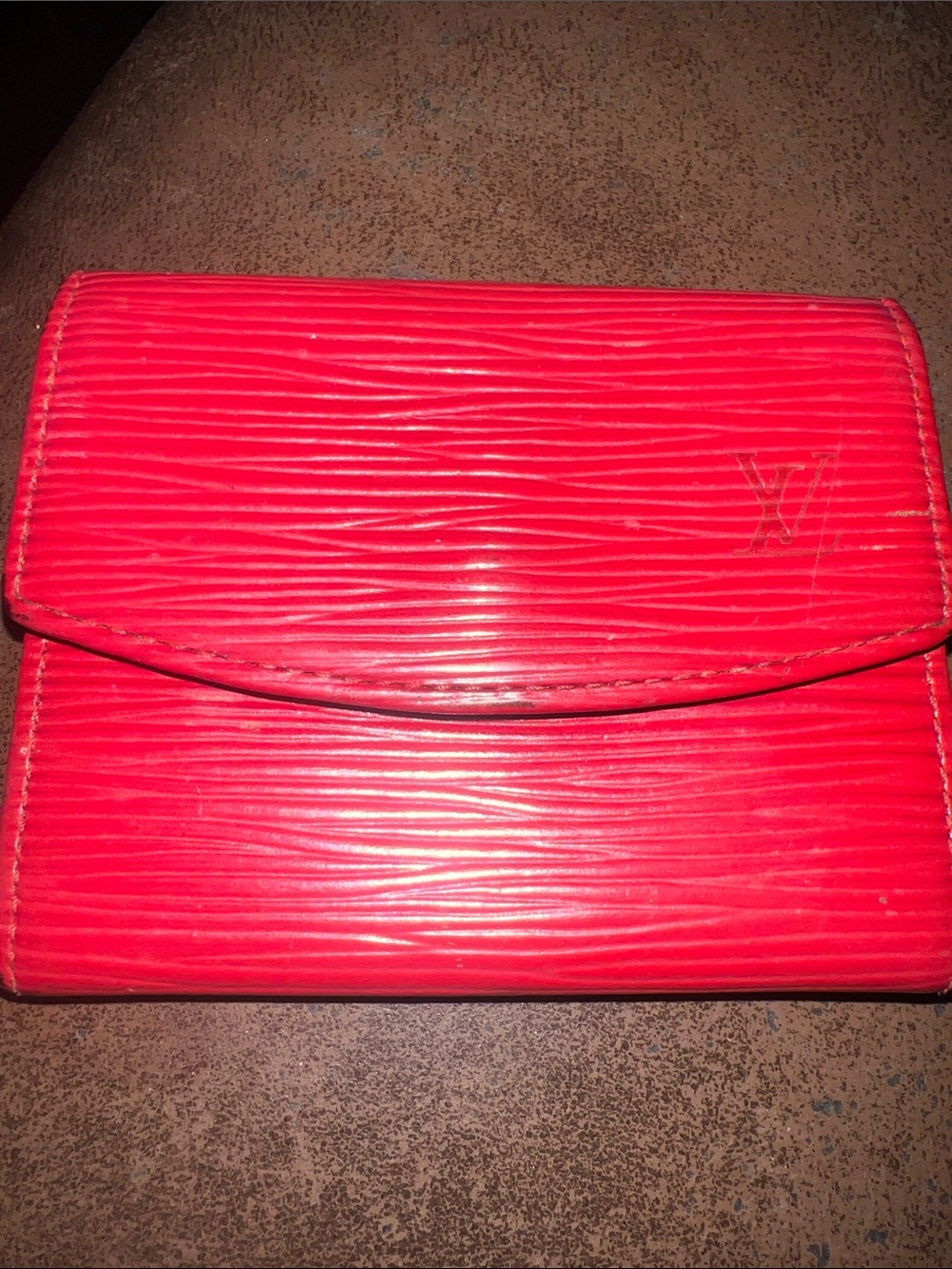 Louis Vuitton Red Epi Leather Compact Wallet